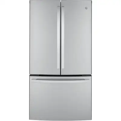 GE 36-inch, 23.1 cu.ft. Counter-Depth French 3-Door Refrigerator with Interior Ice Maker GWE23GYNFS - 84691854999 - GWE2