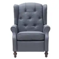 Charlton Home Tufted Push Back Arm Chair Recliner Single Reclining For Adjustable Club Chair Home Padded Seating Living