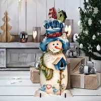 The Holiday Aisle® Warm Wishes Freezing Frank Wooden Figurine