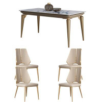 HIGH CHESS Rock plate dining table and chair combination