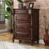 LORENZO Solid Wood Bucket Cabinet Bedroom Storage Cabinet Solid Wood Accent Chest