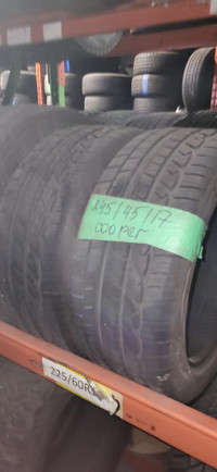 USED PAIR 245/45R17 COOPER EON RS3-A 95% TREAD @YORKREGIONTIRE
