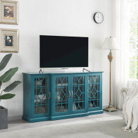 Red Barrel Studio 63" TV Stand,  Sideboard Buffet ,Storage Cabinet, Teal Blue-34.06" H x 62.68" W x 15.67" D