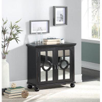 buthreing Classic Storage Cabinet 1Pc Modern Traditional Accent Chest With Mirror Doors