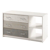 Isabelle & Max™ Fulton Two Tone 3 Drawer Combo Dresser with Cubby
