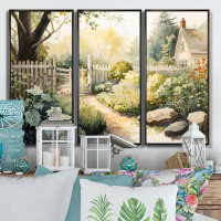 Design Art Farm Fresh Garden III - Landscape Canvas Wall Art Set