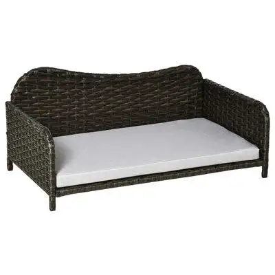 Tucker Murphy Pet™ Tucker Murphy Pet™ Rattan Pet Sofa, Raised Wicker Dog Bed, Cat Couch, With Soft Washable Cushion Indo