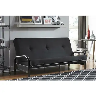 77 In Futon Frame without mattress ( Sofa Bed In Stock ) - ( Futon Mattress also is Available )  Delivery available