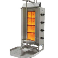 Commercial Natural Gas/Propane 4 Burner Shawarma/Doner/Gyro Broiler