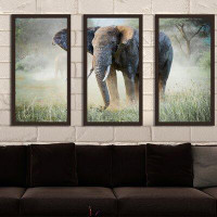 Picture Perfect International Elephant - 3 Piece Picture Frame Photograph Print Set on Acrylic