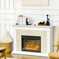 Electric Fireplace 47.2" L x 9.4" W x 31.5" H White