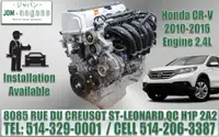 Moteur Honda CRV 2.4 2010 2011 2012 2013 2014, 10 11 12 13 14  CR-V Engine, i VTEC Motor 4 Cyl AWD 4X4 K24A