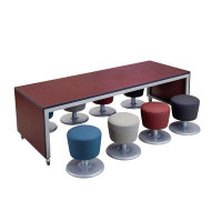 AmTab Manufacturing Corporation Conversation Rectangular Stool Cafeteria Table