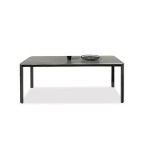 Latitude Run® Dark grey Rectangular Stone Outdoor Dining table