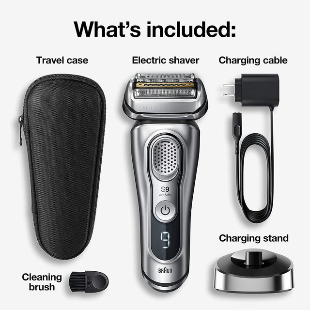 HUGE Discount! Braun Electric Razor for Men, Waterproof Foil Shaver, Series 9 9330s, Wet & Dry Shave  FREE Delivery in Health & Special Needs - Image 2