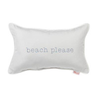 Rosecliff Heights Sutersville Indoor/Outdoor Lumbar Embroidered Pillow Beach Please Sunbrella® No Pattern And Not Solid