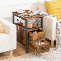 17 Stories Brightmoor 2 - Drawer End Table with Storage and Built-in Outlets