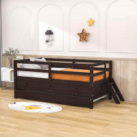 Harriet Bee Wooden Platform Bed With Trundle and 3 Drawers