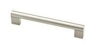 D. Lawless Hardware 6-5/16" Citation Round Bar Pull with Flat Side Stainless Finish
