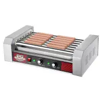 Great Northern Popcorn Hot Dog Roller Machine – Stainless-Steel Cooker With 7 Non-Stick Rollers – Cooks 18 Hot Dogs – Co