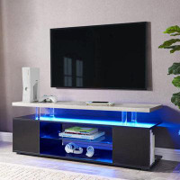Wrought Studio TV Stand For 70 Inch TV LED Gaming Entertainment Center Media Storage Console Table With Large Sliding Dr