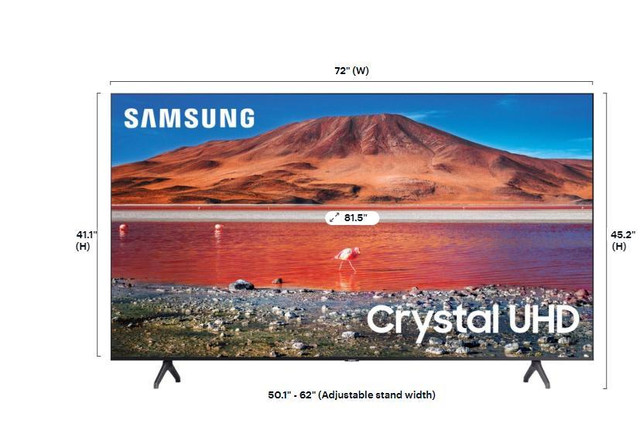 Samsung  82 inch Class 7 Series LED 4K UHD Smart Tizen TV UN82TU7000FXZA UN82TU700DF in TVs in Mississauga / Peel Region - Image 4