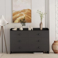 Ebern Designs Chest of Drawers White Dresser , 6 Drawer Chest with Wide Storage