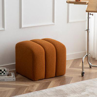 Hokku Designs 17.72"Orange Upholstered Bench