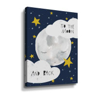 Trinx To The Moon Gallery Wrapped Floater-Framed Canvas
