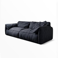Fortuna Femme 85.83" Deep blue Cloth Modular Sofa cushion couch