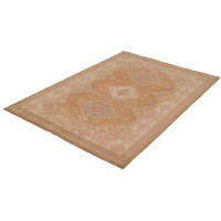 Isabelline One-of-a-Kind Hand-Knotted New Age 6'0" X 9'0" Wool Area Rug in Light Brown