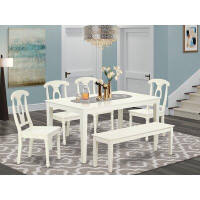 August Grove Kristian 6 Piece Solid Wood Dining Set