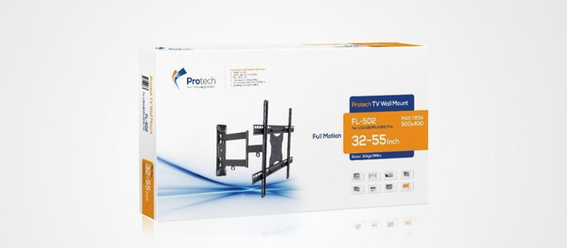 PROTECH FL-535 37 TO 80 FULL MOTION/ARTICULATING TV WALL MOUNT DUAL ARM FOR LCD/LED/PLASMA TV $79.99 in General Electronics in Markham / York Region - Image 3