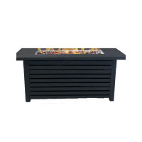 Latitude Run® Steel Propane/Natural Gas Outdoor Fire Pit Table With Lid