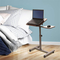 Inbox Zero Adjustable Laptop Stand Computer Workstation For Sitting Classroom Home Office Medical Table W/Wheels, Tilt D