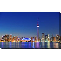 Picture Perfect International 'Toronto in Night' - Wrapped Canvas Photographic Print
