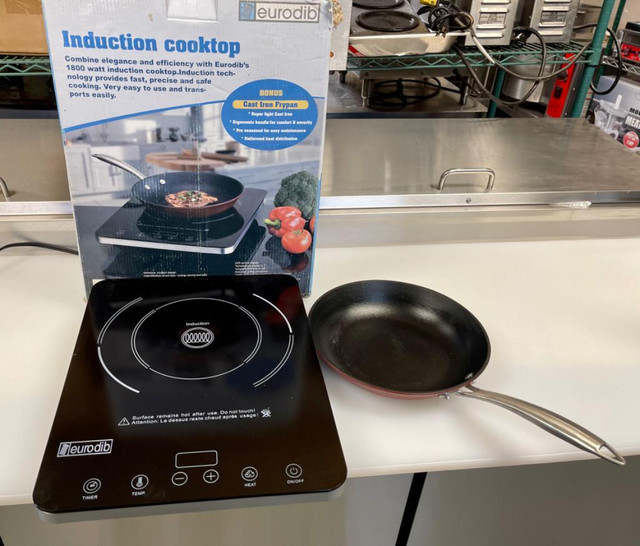 Plaque a Induction 120V 1800 Watts avec Poele. Electric Induction Cooktop With Fry Pan in Industrial Kitchen Supplies - Image 2