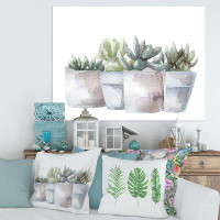 East Urban Home Cactus And Succulent House Plants III - Farmhouse Canvas Wall Art Print-PT35344