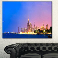 Made in Canada - East Urban Home 'City of Chicago Skyline' Graphic Art Print on Canvas
