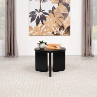 Ivy Bronx Gowri Round Solid Wood End Table Black