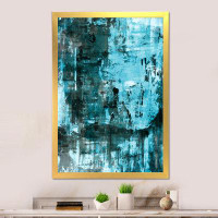 17 Stories Blue Abstract Art Painting - Modern & Contemporary Canvas Wall Decor