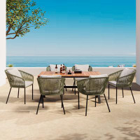 Hokku Designs Aleida 6 - Person Rectangular Outdoor Dining Set