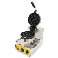 Single Rotary Waffle Machine with Precision Template Nonstick Baker Coating 110V (022474)