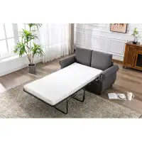 Red Barrel Studio Khatuna 57.5'' Sofa Bed, Loveseat, Pull Out Couch, Sleeper Sofa with Twin Size Memory Mattress