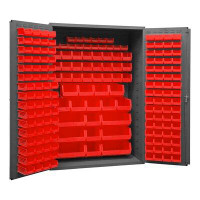 WFX Utility™ Bin Cabinet, 16 Gauge, 186 Blue Bins