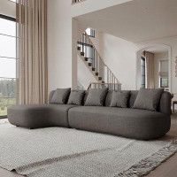 Brayden Studio Creshawn 116.5" Upholstered Sofa Chaise