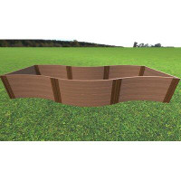 Frame It All Lazy Curve 12' ft x 4' ft Composite Raised Garden Bed