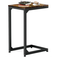 17 Stories C Table End Table With Metal Frame Small Side Table For Couch, Sofa TV Tray Table For Living Room, Bedroom, B