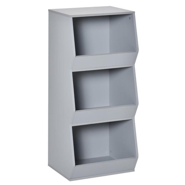 KIDS STORAGE CABINET 3 SHELVES ANTI-TOPPLING TOY STORAGE ORGANIZER CHILDREN BOOKCASE BOOK RACK FOR CHILDRENS PLAY ROOM/ in Toys & Games - Image 2