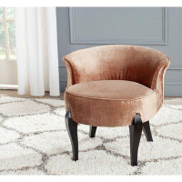 Darby Home Co Sandstrom French Leg Linen Vanity Chair